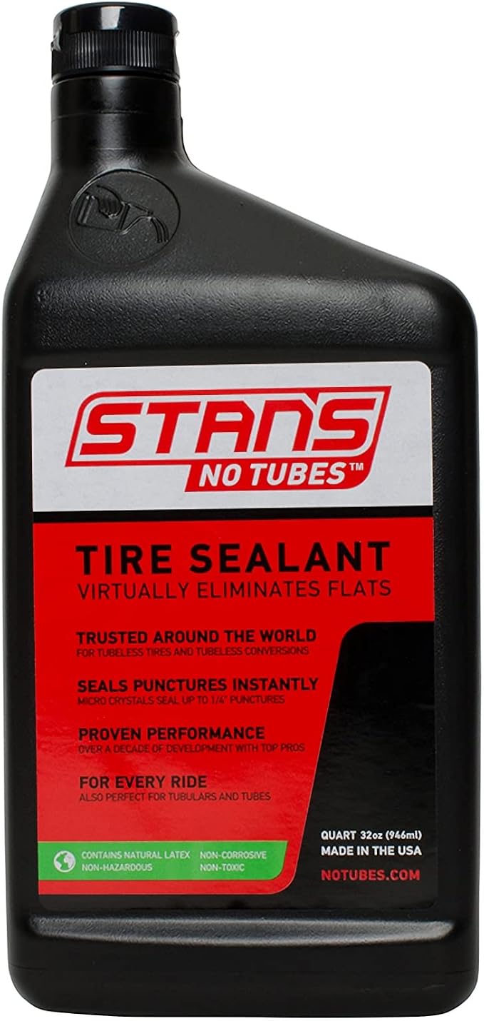 Stan's NoTubes Tire Sealant, Long Lasting Flat Prevention, Ultra Fast Sealing, up to 1/4" punctures, Proactive Tire Repair, for Mountain, Road, Gravel, Cyclocross, and Commuter Bikes