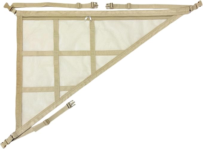 Overhead Mesh Organizer – Car Ceiling Cargo Net, Triangle Roof Storage Pocket | Travel Car Interior Mesh Luggage Net, Double-Layer Ceiling Storage Solution for Camping, Road Trips, Vacations