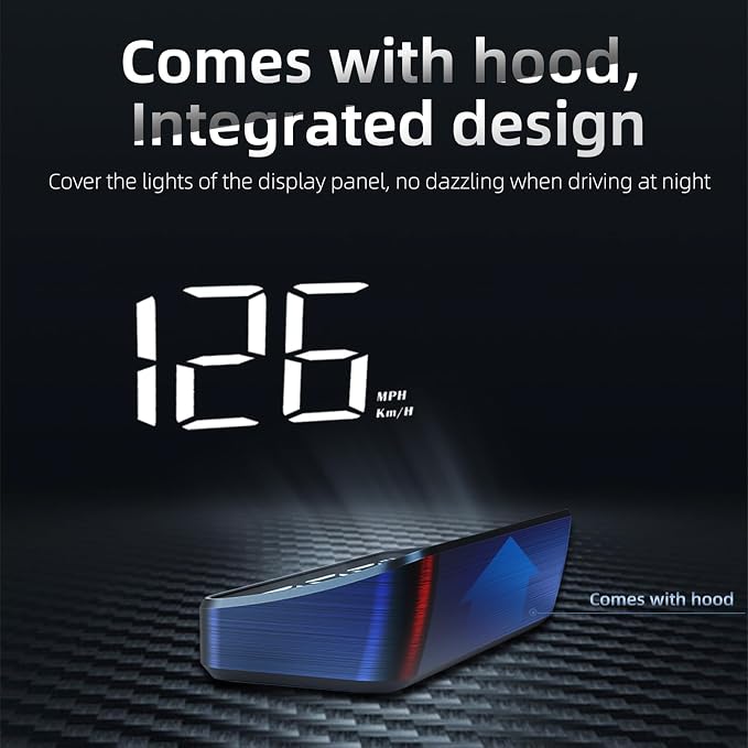 AZIJYV Heads Up Display for Cars, Digital Speedometer for Car M2,Speedometer for Car with Speed, Automatic Light Sensing,Mile Speed Unit Display,Suitable for All Car Models