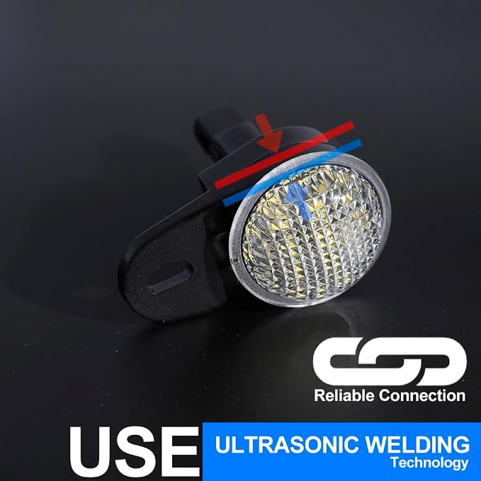 LED Interior Footwell Light with Harness for Jee'p Wrangler TJ Cherokee XJ | Grand Cherokee ZJ Ram 1500 2500 3500 LED Under Dashboard Courtesy Floorboard Lamp Assembly Xenon White 6000K 2Pcs