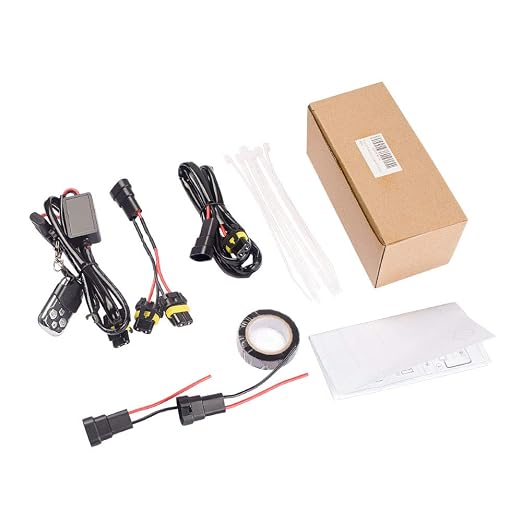 JHE Led Light Bar Remote Control Wire Harness Kit, Wireless Remote Control Wiring Harness Kit for LED Light Bar/Driving Light/Fog Light/Pod Light/Work Light, 16AWG