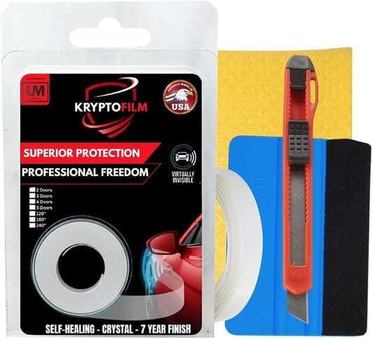 5 Door Edge Paint Protection Film Kit w/Squeege, Knife, Swedish Cloth, Pre Cut 8mil, Clear Tape, Universal Scratch Resistant, Self Healing, Car Accessories, Scotch Guard, PPF, Car Cover, Upromax