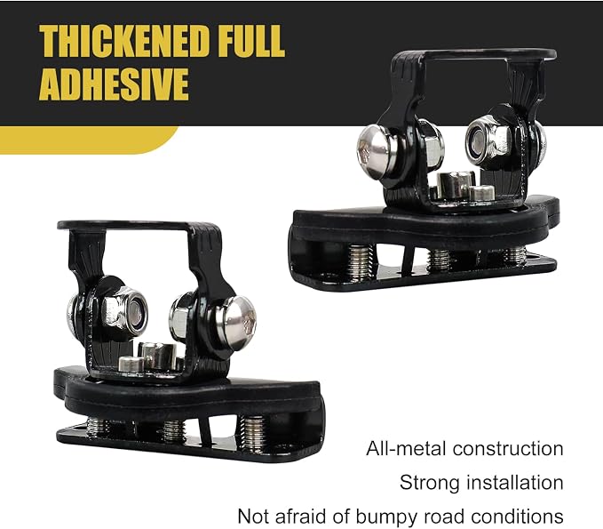 2 PCS Light Bar Mounting Brackets, LED Work Light Mount Clamp Holder, Adjustable Hood Work Lamp Mount Bracket, Ditch Light Bracket Accessories, Universal for Off Road Cars Trucks (Black)