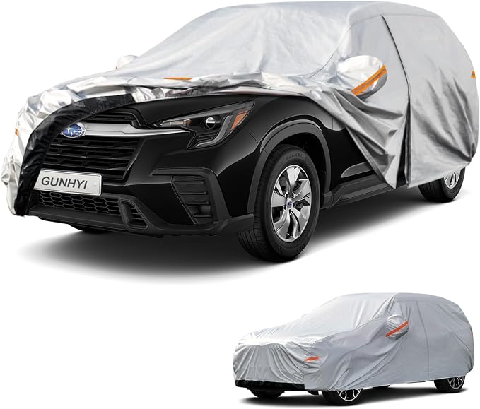 GUNHYI 6 Layers SUV Car Cover Custom Fit Subaru Ascent (2018-2026) Waterproof All Weather, Heavy Duty Outdoor Snow Sun Rain Uv Protection (Ships from US Warehouse, Delivery 3-8 Days)