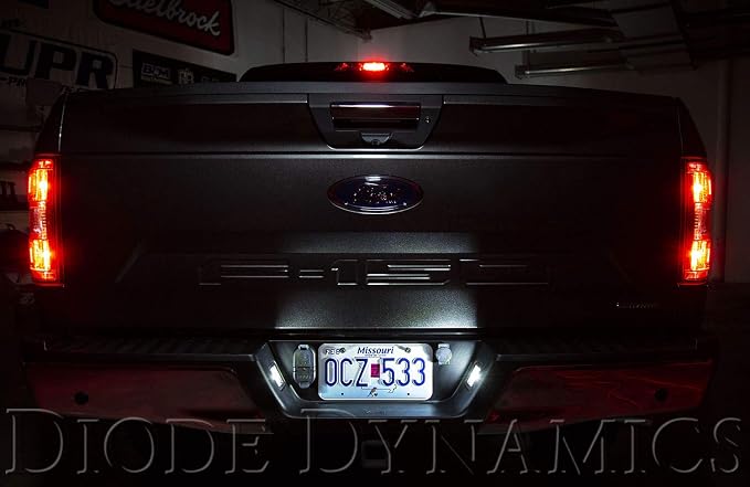 Diode Dynamics License Plate LEDs compatible with Ford F-150 2018-2024 (pair), 194 HP3 Natural White (4000K)