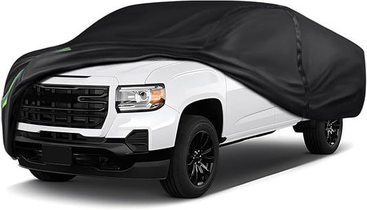 16-Layer 600D Heavy Duty Universal Full Car Cover for Outdoor & Indoor Use - All Weather Sun UV Rain Snow Dust Proof, Waterproof Scratch Resistant,Fits Pickup Body Length 213"-237"/17.7-19.7 ft