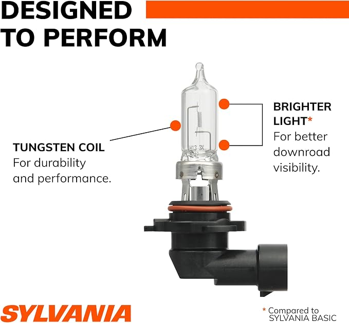 SYLVANIA - 9005 XtraVision Halogen Headlight Bulb - High-Performance Car Headlight - Halogen Light with No Glare - For Automotive - 2 Bulbs