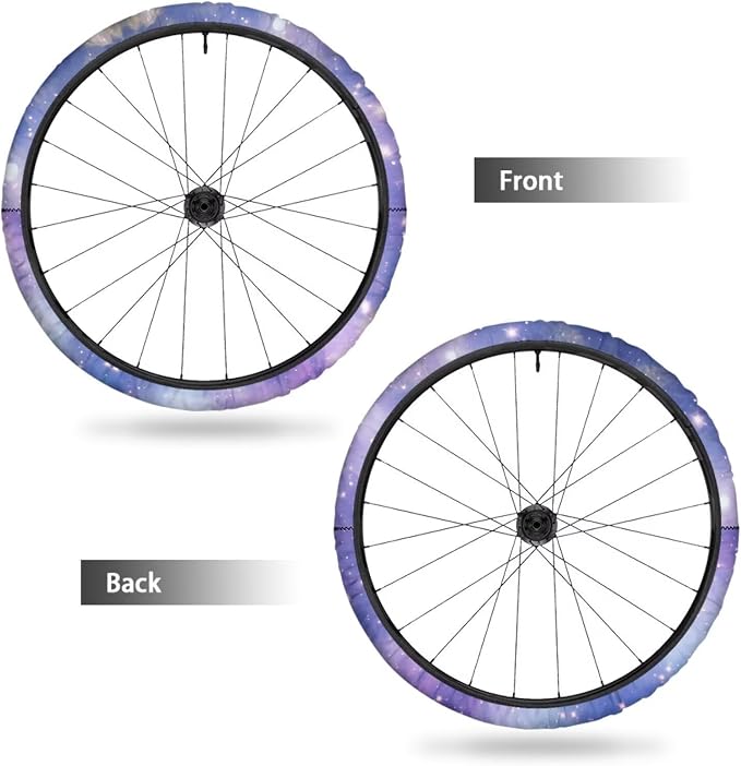 Purple Galaxy Wheelchair Wheel Covers Non-Slip Wheelchair Accessories Tyre Covers to Protect Floors Carpets Fits 24" Wheels Set of 2 Pairs