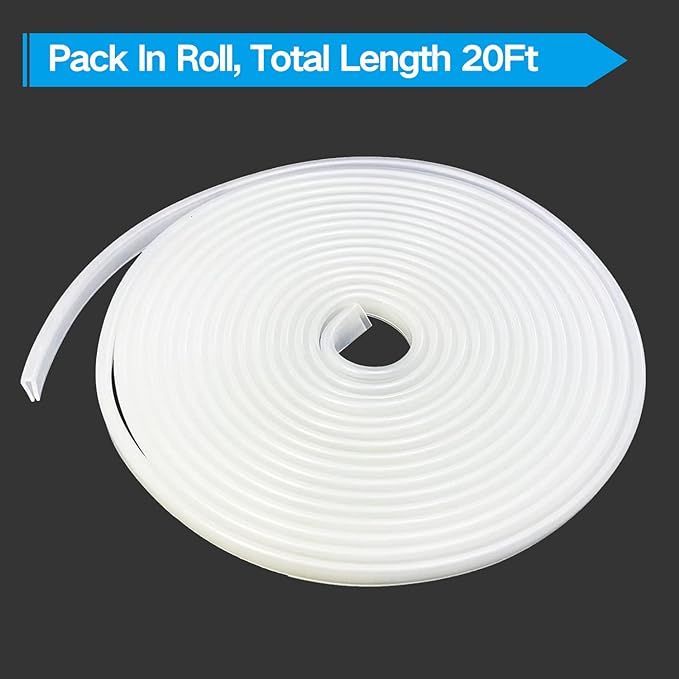 Clear Rubber Edge Trim，U Channel Silicone Rubber Edge Trim, 3/32" Slot, Fit for 1/16”-1/8", White Color, Edge Protector for Car Doors, Sheet Metal Parts