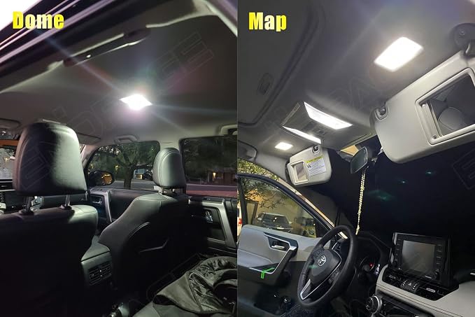 8-Pieces RAV4 LED Interior Light Kit for Toyota RAV4 2006 2007 2008 2009 2010 2011 2012 2013 2014 2015 White 6000K Interior LED Lighting Package + License Plate Lights, Install Tool