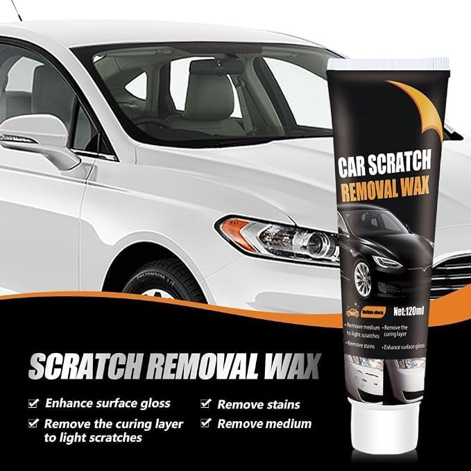 2PCS Car Scratch Remover Wax, Scratch Remover for Vehicles, 2026 Car Scratch Repair Paste Polishing Wax, Premium Car Scratch Remover Kit with Wipe & Sponge for Vehicles for Scratches