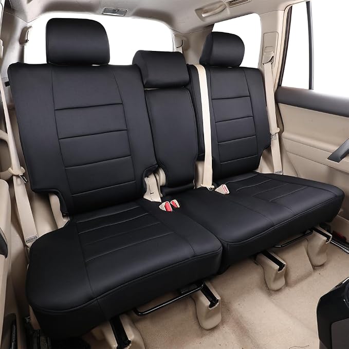 EKR Car Seat Covers Custom Fit for Toyota 4Runner(5 Seats) Full Set | for Toyota 4 Runner 2010-2024 Seat Covers for SUV,Full Wrap,Airbag Compatible,Waterproof Pet-resistant,Neoprene(Black)