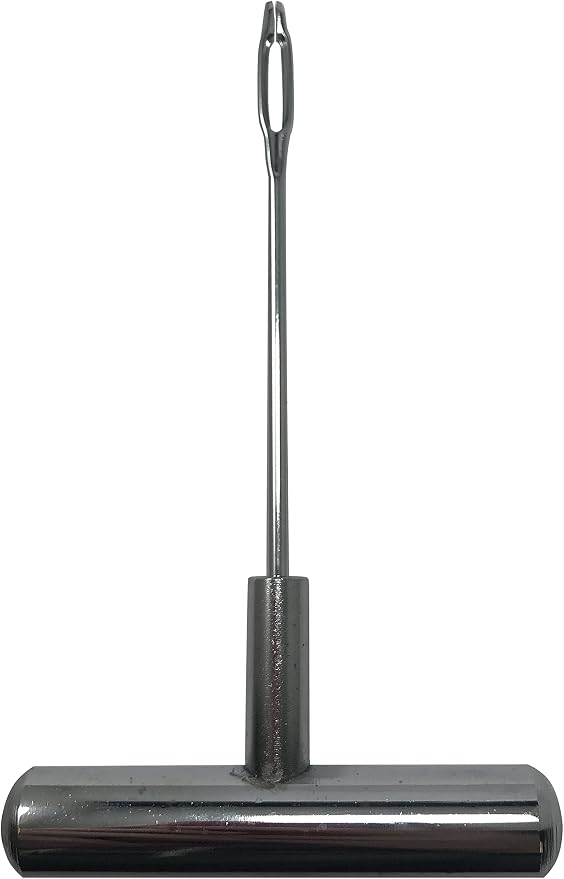 Stainless Steel T-Handle - Pro Heavy Duty Repair Tool Perfect for Tire Plug Kits for Car Truck Motorcycle Bycles - Replaceable Split Eye Needle - Made with All-Americal Materials