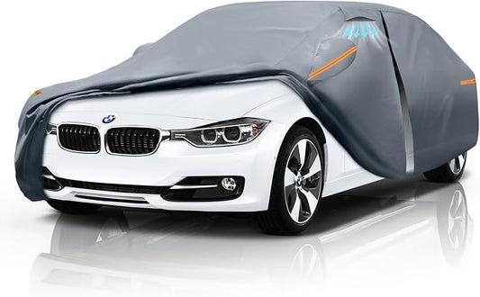 Waterproof BMW 3 Series M3 320i 325i 328i 330i 335i(2018-2026) Car Cover with Breathable Vents, [Upgrade] Premium Covers with Cotton Liner and Zipper Door,Sun Rain Snow Dust Uv Protection.