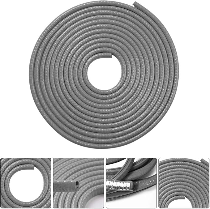 Garneck Car Door Edge Guards Rubber U Shape Edge Trim Seal Strips Protector Car Door Edge Protection for Auto Vehicle 10M