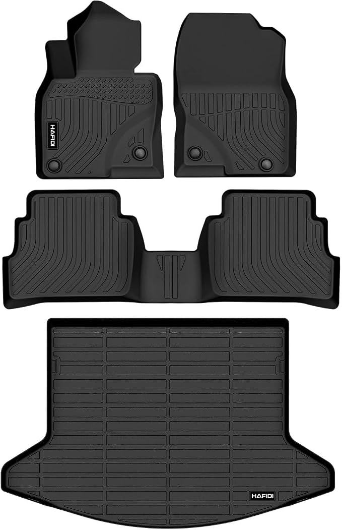 HAFIDI® Floor Mats & Cargo Liner Set Fit for 2023 2024 2025 Mazda CX5 All Weather Protection TPE Anti-Slip Automotive Full Set Floor Liners Custom Mazda CX-5 Accessories - Black