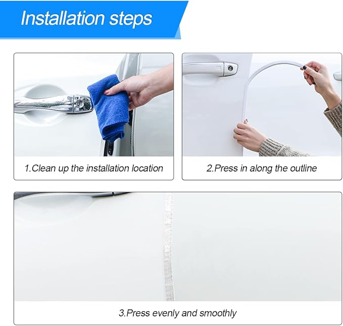 XINLIYA Car Door Protector, 16Ft Universal Rubber Seal U Shape Edge Trim for Most Cars, Aluminum Boat Edge Guard (Blue)