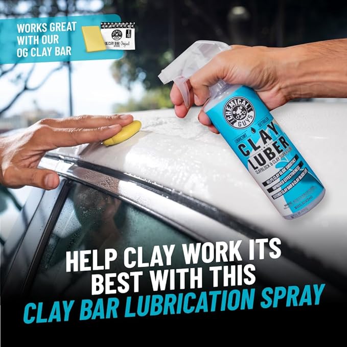 Chemical Guys, Complete Clay Bar Kit, Paint Restoration System for Cars | Clay bar and lubricant lift bonded grime, overspray and fallout, prepping smooth paint for wax, sealant or coating