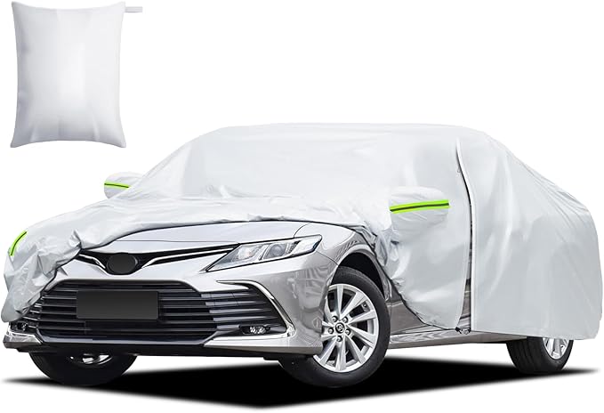 Car Cover Custom Fit for Toyota Camry 1996-2026, for Honda Accord 2001-2026, Waterproof All Weather for Automobiles Full Exterior Cover Rain Sun UV Protection with Door Zipper