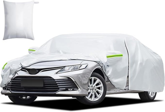 Car Cover Custom Fit for Toyota Camry 1996-2026, for Honda Accord 2001-2026, Waterproof All Weather for Automobiles Full Exterior Cover Rain Sun UV Protection with Door Zipper
