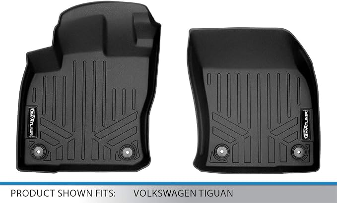 SMARTLINER Custom Fit Floor Mats 1st Row Liner Set Compatible with 2018-2024 Volkswagen Tiguan