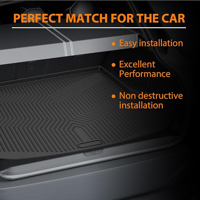 G-PLUS Rear Trunk Cargo Liner Mat Fit Honda HRV 2023 2024 2025 | All Weather Protection,Non-Slip,Custom Fit Floor Cargo Liner,TPE Full Coverage,Black