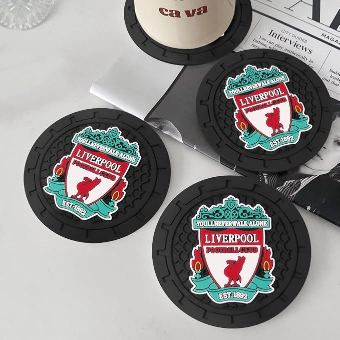 Cup Holder Insert Coaster for Liverpool UEFA Fans,Anti Slip Car Cup Coaster Interior Accessories