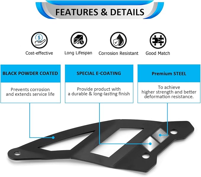 Wsays Upper Roof Windshield LED Light Bar Mounting Bracket Compatible with Can Am Maverick R/ R Max 2024-2026