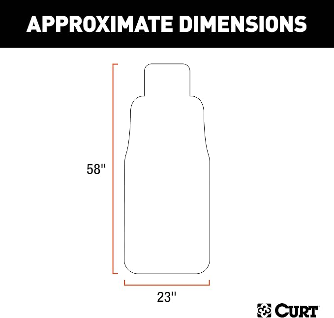 CURT 18501 Seat Defender 58-Inch x 23-Inch Black Waterproof Universal Bucket Car Seat Cover Protector