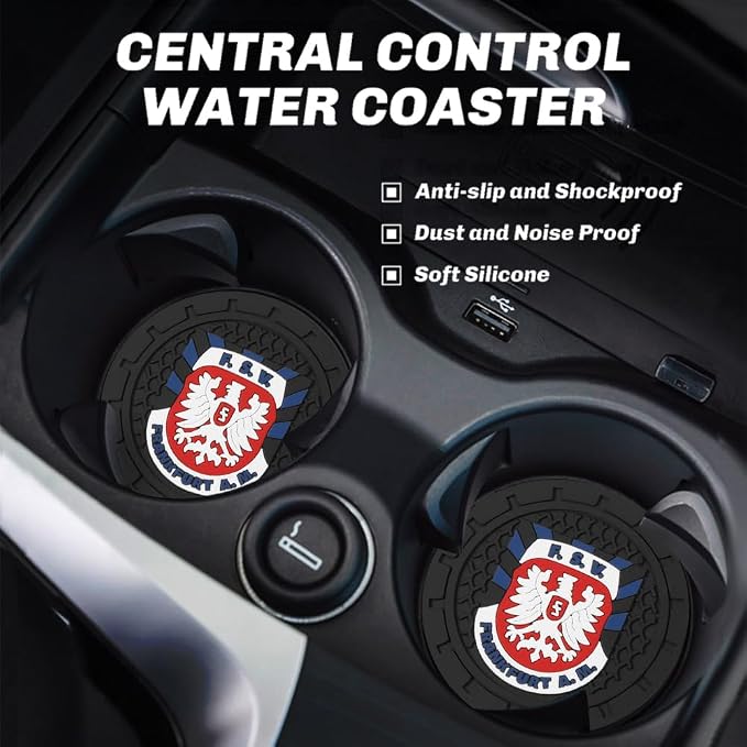 Cup Holder Insert Coaster for FSV Frankfurt UEFA UCL Fans,Anti Slip Car Cup Coaster Interior Accessories