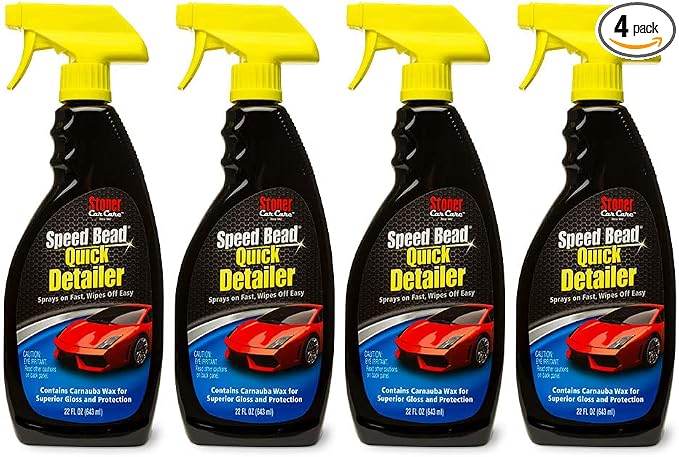 Stoner Car Care 92354-4PK Speed Bead Quick Detailer Spray – Fast Detail Spray for Dust, Smudges and Light Contaminants – Enhances Gloss and Slickness With Carnauba Wax – 22 fl oz (Pack of 4)