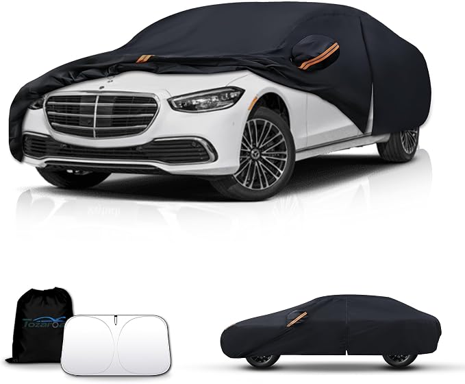 Car Cover Outdoor Coupe Covers(Length up to 208 inch) Universal Fit for Chevy Malibu,Nissan Altima,Hyundai Sonata,Kia K5,Ford Fusion,Nissan Maxima,Cadillac CT5,etc,Size A4(See Size Chart)