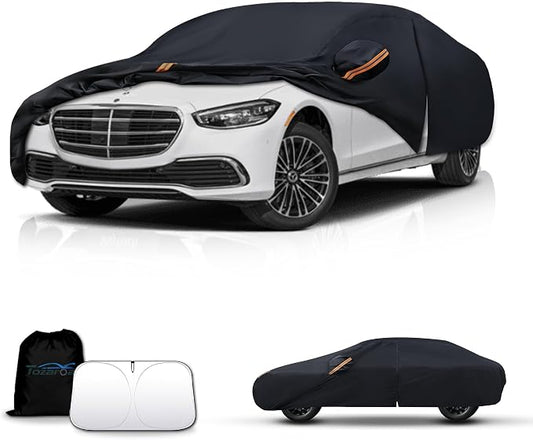 Car Cover Outdoor Coupe Covers(Length up to 208 inch) Universal Fit for Chevy Malibu,Nissan Altima,Hyundai Sonata,Kia K5,Ford Fusion,Nissan Maxima,Cadillac CT5,etc,Size A4(See Size Chart)