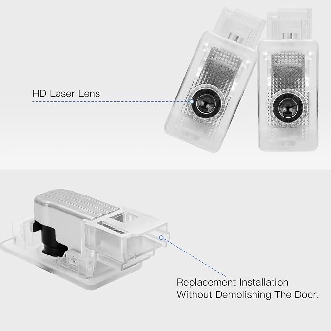 Car Door Lights Logo Projector - [4 Pack] 4K HD Puddle Lights for CT4/CT5/CTS/STS/XTS/ATS/SRX/XT4/XT5/XT6/Escalade/ESV/Lyriq