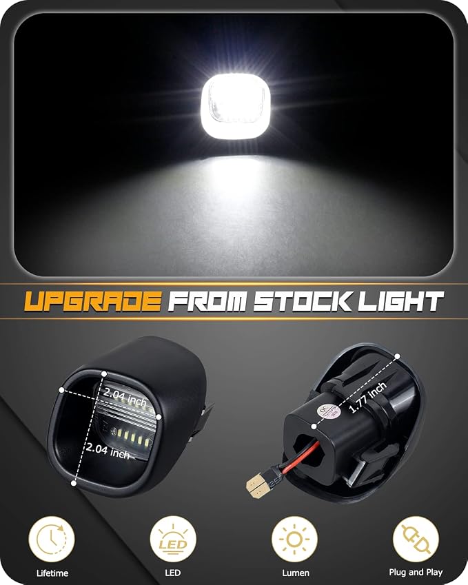 NDRUSH Led License Plate Lights Tag Lamp Assembly with Socket Compatible with Chevy Blazer S10 Gmc Jimmy Sonoma Oldsmobile Bravada