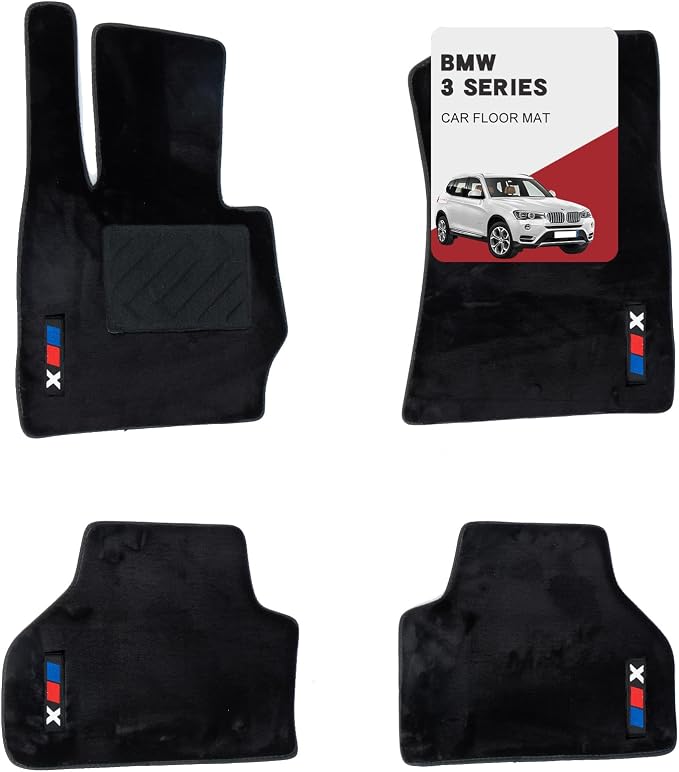 Custom Fit Wool Carpet Car Floor Mats for BMW X3 2011-2017 - High-Density Anti-Slip All-Weather Full Coverage Mats