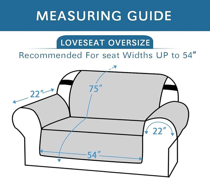 H.VERSAILTEX Reversible Loveseat Couch Cover for 2 Cushion Couch Water Resistant Furniture Protector for Pets Durable Large Cushion Protector with Elastic Strap(Oversized Loveseat, Desert Sage/Beige)