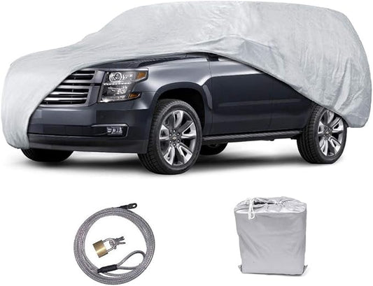 Motor Trend Size XL3 All Season Weather Wear 1-Poly Layer Snow Proof Water Resistant Car Cover (Fits up to 225-Inch), 1 Pack, Gray