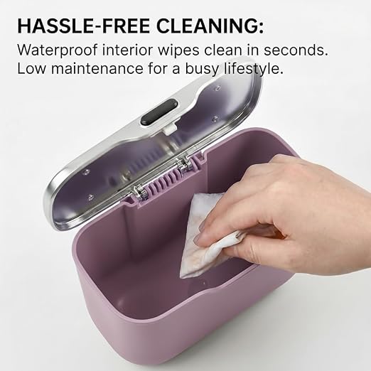 Hanging Car Trash Can, Leakproof Garbage Bin with Lid, Purple | ABS Construction, Clip-On Door/Back Seat Pocket Mount, Waterproof Liner, Push-Top Opening, For Suvs, Trucks, Sedans, Vans