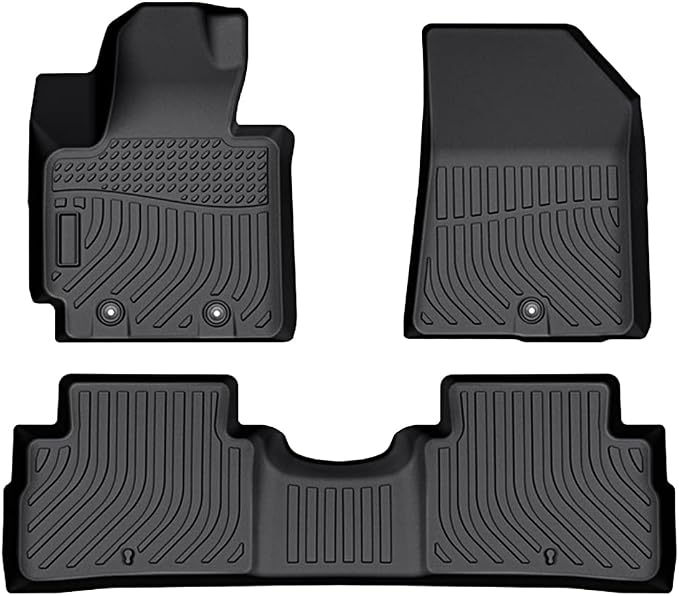 Cartist Custom Fit for Floor Mats 2014-2019 Kia Soul (Not for Hybrid) All Weather Floor Liners Front & 2nd Row TPE Waterproof