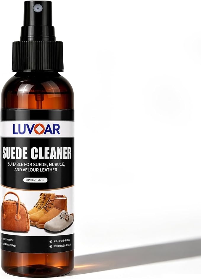 Leather Suede Cleaner, Leather Cleaner and Restore for Suede Shoes, Boots, Jackets, Bags, Purses & Furniture-4oz