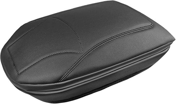 Muslogy Center Console Armrest Cover Fit for Toyota RAV4 2019-2025 Accessories, Comfort Armrest Pad Console Lid Cushion Vegan Leather 1-Inch Extra Thick
