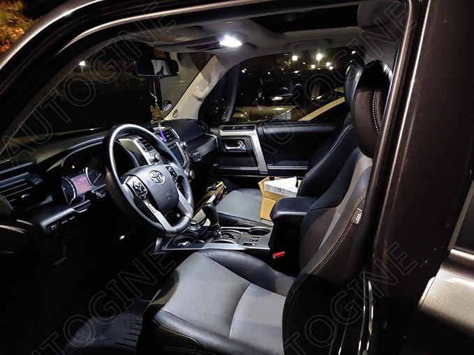 AUTOGINE 16 Piece White Interior LED Lights Kit for Toyota 4Runner 2010 2011 2012 2013 2014 2015 2016 2017 2018 2019 2020 2021 2022 Super Bright 6000K Interior LED Light Bulbs Package + Install Tool
