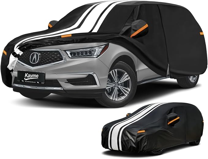 Kayme Heavy Duty Car Cover Custom Fit for Acura MDX (2006-2026) Waterproof All Weather for Automobiles, Gift with Tape/Towel, Outdoor Full Exterior Cover Rain Snow Sun UV Protection.
