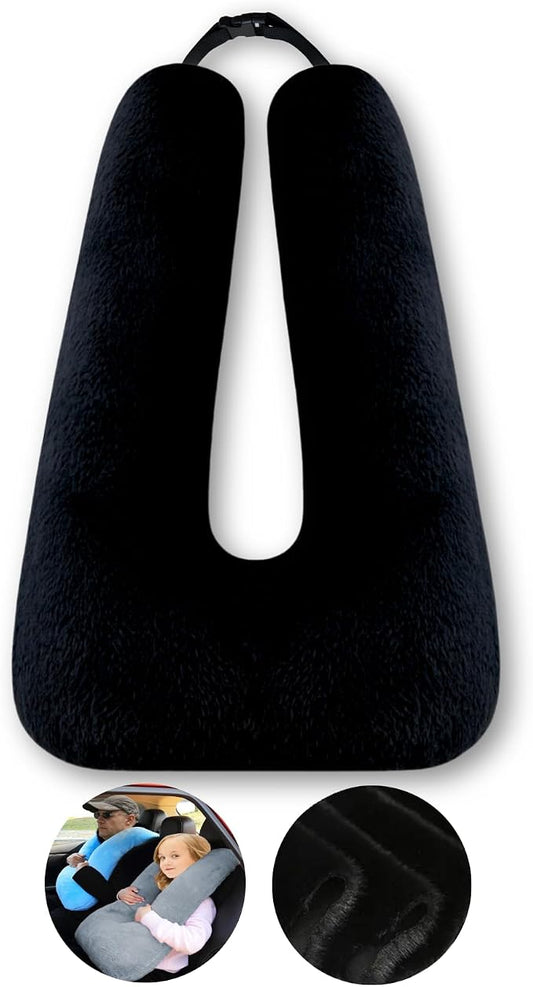 FHSGGP Travel Pillow Car Pillow Kid Car Sleeping Black | The Sleeping Aid for Adults and Kids on Road Trips Kids Travel Pillow
