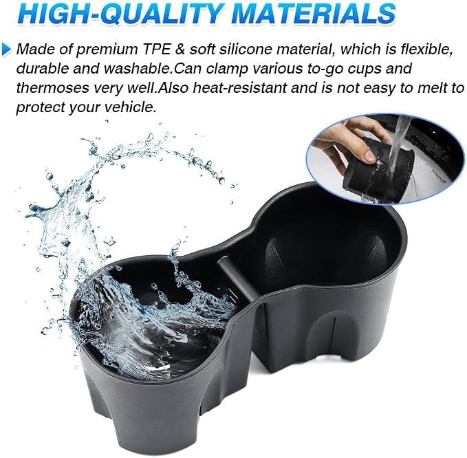 Autorder Cup Holder Inserts for Chevy/Chevrolet Equinox 2018 2019 2020 2021 2022 2023 2024 Accessories Center Console Water Cup Holder