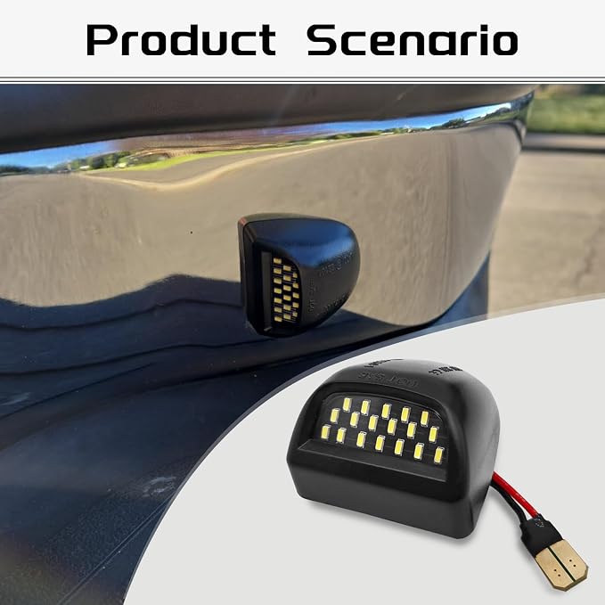 2PCS LED License Plate Light Tag Lamp, Compatible with Chevy Silverado 1500 2500 3500 Escalade Suburban GMC Tahoe Sierra Yukon XL