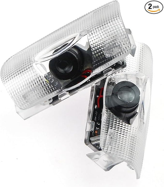 Car LED Logo Projector Puddle Light Compatible with Toyota Corolla/Camry/Highlander/Tundra/4Runner/Sienna/Prius/Venza/Sequoia/Crown, 4K-HD, Ghost Shadow Door Lamp, 2-Pack