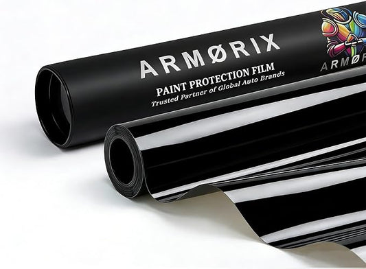 Rockrose Ultra Gloss TPU Black PPF Film for Car Paint Protection 36 in x 50FT Self-Healing, UV Protection, Scratch & Stain Resistant, Hydrophobic, Wet Installation, Strong Adhesive, 7.5 mil Thickness