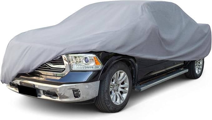 Season Guard Truck 240" Car Cover, Dustproof Lightweight Indoor & Outdoor | Breathable polypropylene layer, fits Truck up to 240", includes storage bag & antenna patch, elastic hem for secure fit